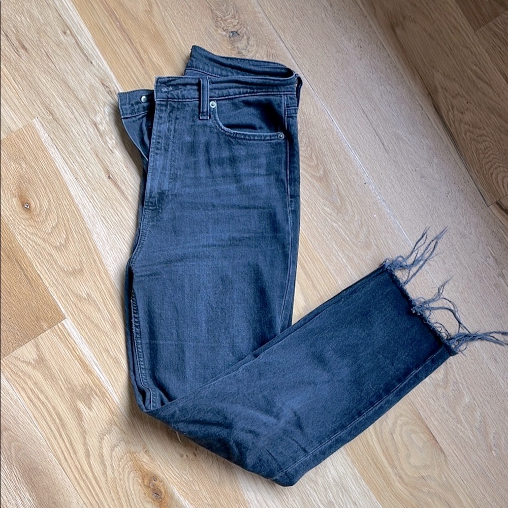 Gap Black Raw Hem Jeans